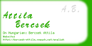 attila bercsek business card